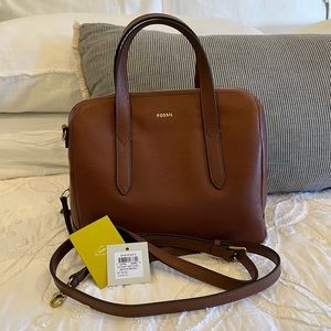 Fossil Sydney Satchel Medium Brown